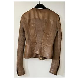 Gucci-Biker jackets-Brown