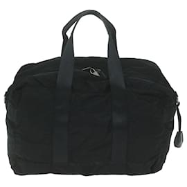 Prada-PRADA Boston Bag Nylon Black Auth 61194-Black