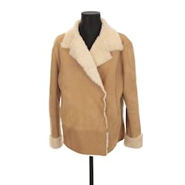 Bash-leather trim coat-Brown