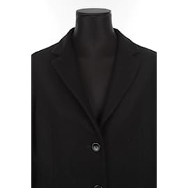 Maje-Manteau en laine-Noir