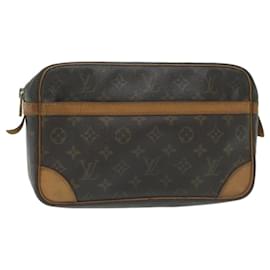 Louis Vuitton-Louis Vuitton Monogram Compiegne 28 Bolsa de Embreagem M51845 Autenticação de LV 64706-Monograma