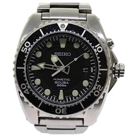Autre Marque-SEIKO Divers Kinetic Watches Metal Silver Auth am5567-Silvery