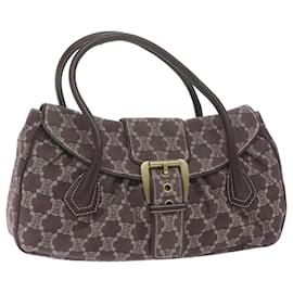 Céline-CELINE Paris Borsa a mano in tela macadam Marrone Auth yk10161-Marrone