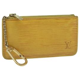 Louis Vuitton-LOUIS VUITTON Epi Pochette Cles Porte Monnaie Jaune M63809 Auth LV 64689-Jaune