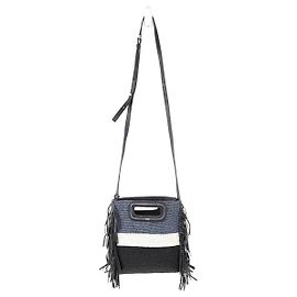 Maje Bolsa de ombro de couro Preto