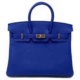 Hermès-Hermes Togo Birkin 25 azul real-Azul