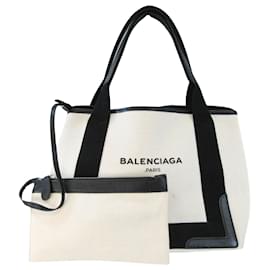 Balenciaga-Balenciaga Navy Cabas-Bianco