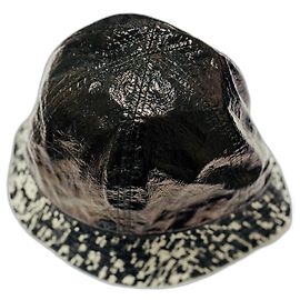 Cappello Bucket Chanel Nero e Bianco in Seta e Cotone Nero Bianco