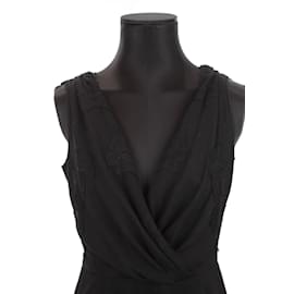 Dolce & Gabbana-Leder über Kleid-Schwarz
