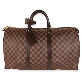 Louis Vuitton-Louis Vuitton Damier Ebene Canvas Keepall 50-Brown