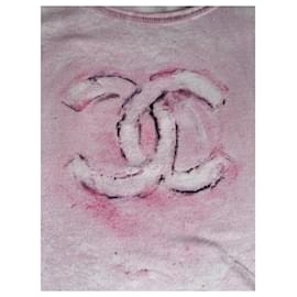 CHANEL 19C CC Logo Knit Top 36 Pink - Timeless Luxuries