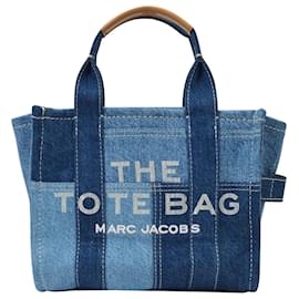 Marc Jacobs-Mini Traveler Tote in Blue Denim Cotton-Blue