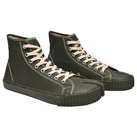 Maison Martin Margiela Tabi High-Top-Sneaker aus grünem Canvas Grün