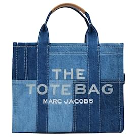 Marc Jacobs-Bolsa Viajante Média em Algodão Jeans Azul-Azul