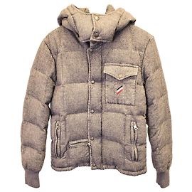 Piumino Moncler Cezzane in cotone Grigio Grigio