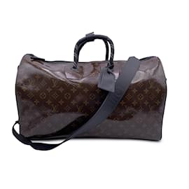 Louis Vuitton-Bandouliere Keepall con glassa monogramma 50 Borsa M43899-Marrone