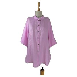 Camicia di lino rosa Bitte Kai Rand Rosa