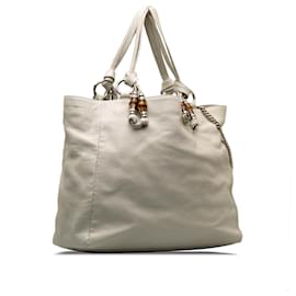 Gucci-Cartable Gucci Jungle en bambou blanc-Blanc