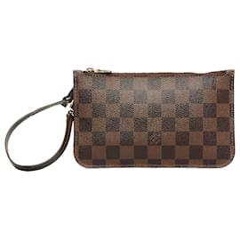 Louis Vuitton-Louis Vuitton Pochette Damier Ebene Neverfull Marrom-Marrom