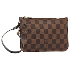Louis Vuitton-Louis Vuitton Pochette Damier Ebene Neverfull Marrom-Marrom