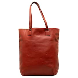 Loewe-Loewe Red Anagram Tote Bag-Red