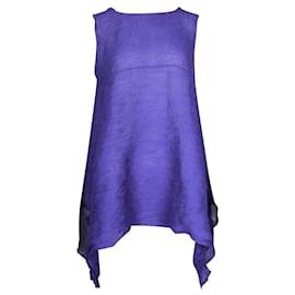 Issey Miyake-ME Purple Loose Fitting Textured Top-Purple
