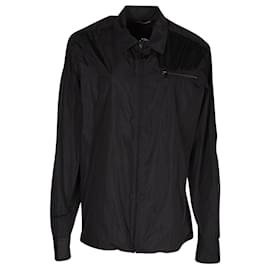 Prada-Linea Rossa Black Nylon Zip Up Jacket-Black
