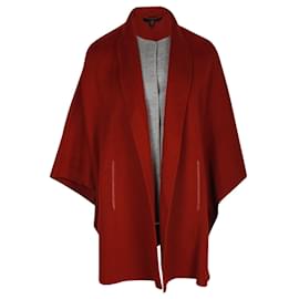 Loro Piana-Red and Grey Cashmere Double Cape-Red