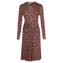 Diane Von Furstenberg-Paisley Pattern Dress-Black