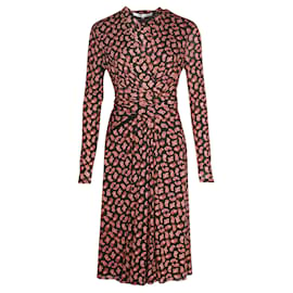 Diane Von Furstenberg-Paisley Pattern Dress-Black