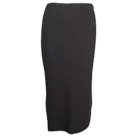 M Missoni-Bodycon Midi Skirt in Black-Black