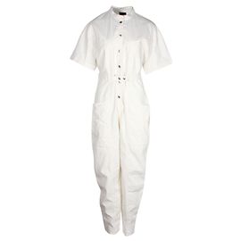 Isabel Marant Ivory Utility Etundra Jumpsuit  White Cream