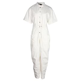 Isabel Marant-Ivory Utility Etundra Jumpsuit -White,Cream