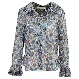 Autre Marque-Flotal Print Shirt with Ruffles-Other