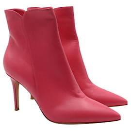 Gianvito Rossi-Pink Levy Leather High Heel Boots-Pink