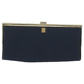 Christian Dior-Christian Dior Trotter Canvas Clutch Bag Navy Auth ep3050-Navy blue