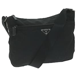 Prada-PRADA Umhängetasche Nylon Schwarz Auth ep2977-Schwarz