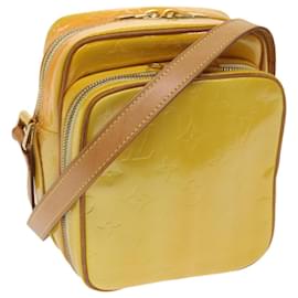 Louis Vuitton-LOUIS VUITTON Monogram Vernis Wooster Bolsa de Ombro Amarelo M91075 LV Auth fm3163-Amarelo
