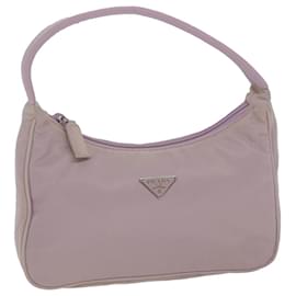 Prada-PRADA Hand Bag Nylon Pink Auth 65136-Pink
