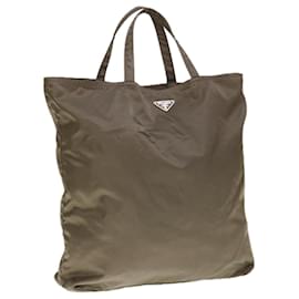 Prada-PRADA Tote Bag Nylon Khaki Auth yk10377-Khaki