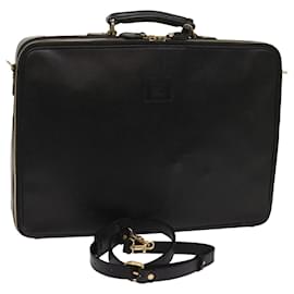 Autre Marque-Burberrys Business Bag Leather 2Way Black Auth ac2626-Black