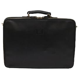 Autre Marque-Burberrys Business Bag Leather 2Way Black Auth ac2626-Black