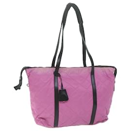 Prada-PRADA Tote Bag Nylon Pink Auth 65013-Pink