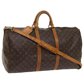 Louis Vuitton-Louis Vuitton Monograma Keepall Bandouliere 55 Boston Bag M41414 Autenticação de LV 64851-Monograma