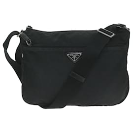 Prada-PRADA Shoulder Bag Nylon Black Auth ep3155-Black