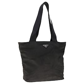 Prada-PRADA Tote Bag Nylon Black Auth 65567-Black