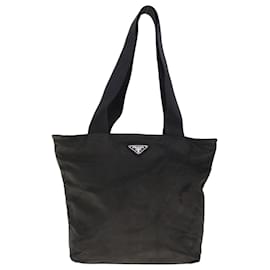 Prada-PRADA Tote Bag Nylon Black Auth 65567-Black