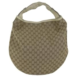 Gucci-GUCCI GG Canvas Shoulder Bag Beige 211944 Auth ac2610-Beige