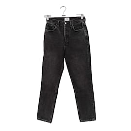 Anine Bing-Straight cotton jeans-Black