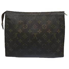 Louis Vuitton-Toilette Poche Louis Vuitton Monogram 26 Bolsa M47542 LV Auth 64936-Monograma